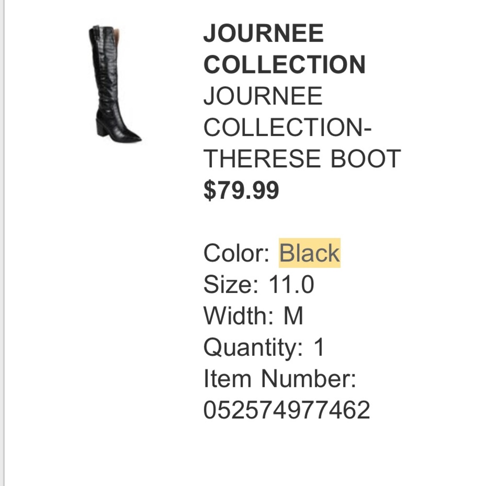 Journee Collection boots - perfect condition - worn once. Too big for me